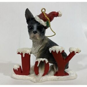 Kurt Adler Boston Terrier "Joy" Christmas Ornament 3.5"